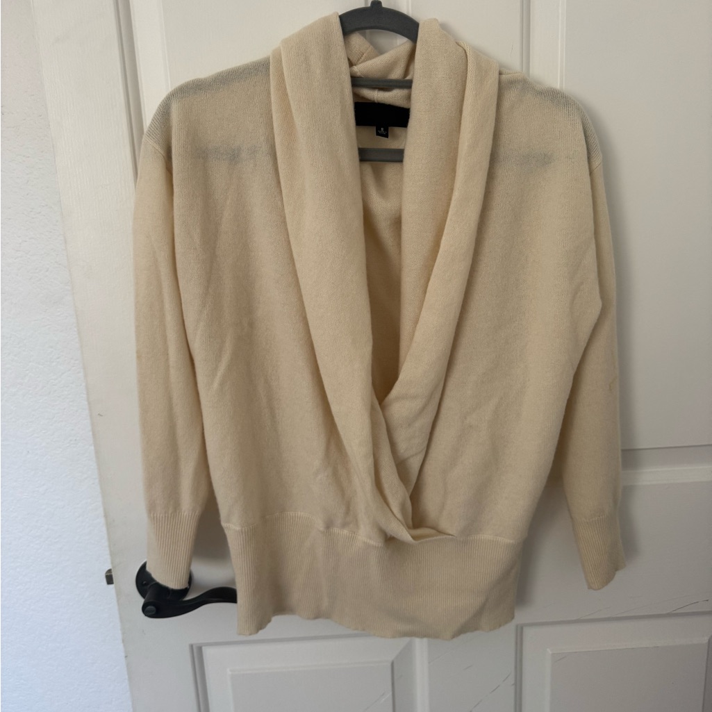 Nili Lotan Cream Cowl Neck Sweater